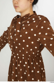 Aera brown dots dress casual dressed upper body 0002.jpg